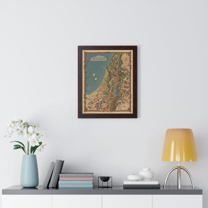 Framed Bible Map 16" x 20"